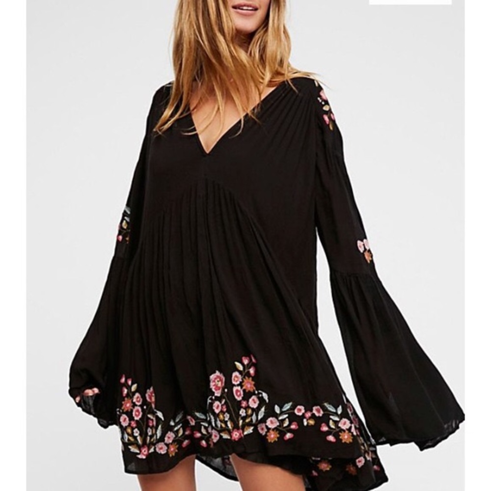 Free People Te Amo Dress - Black Boho